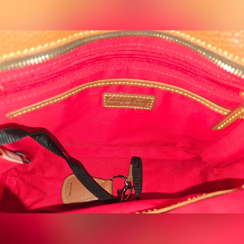 DOONEY & BOURKE Tan Pebbled Leather Satchel - Picture 8 of 13